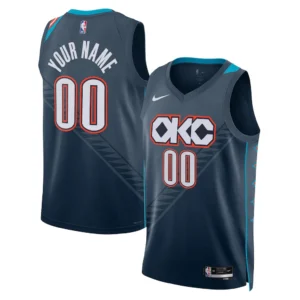 Oklahoma City Thunder Nike Blue 2025-26 City Edition Swingman Custom Jersey