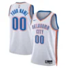 Oklahoma City Thunder Nike White Swingman Custom Jersey - Association Edition
