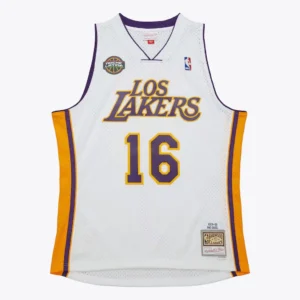 Pau Gasol Los Angeles Lakers 2008-09 White Noche Latina Swingman Jersey