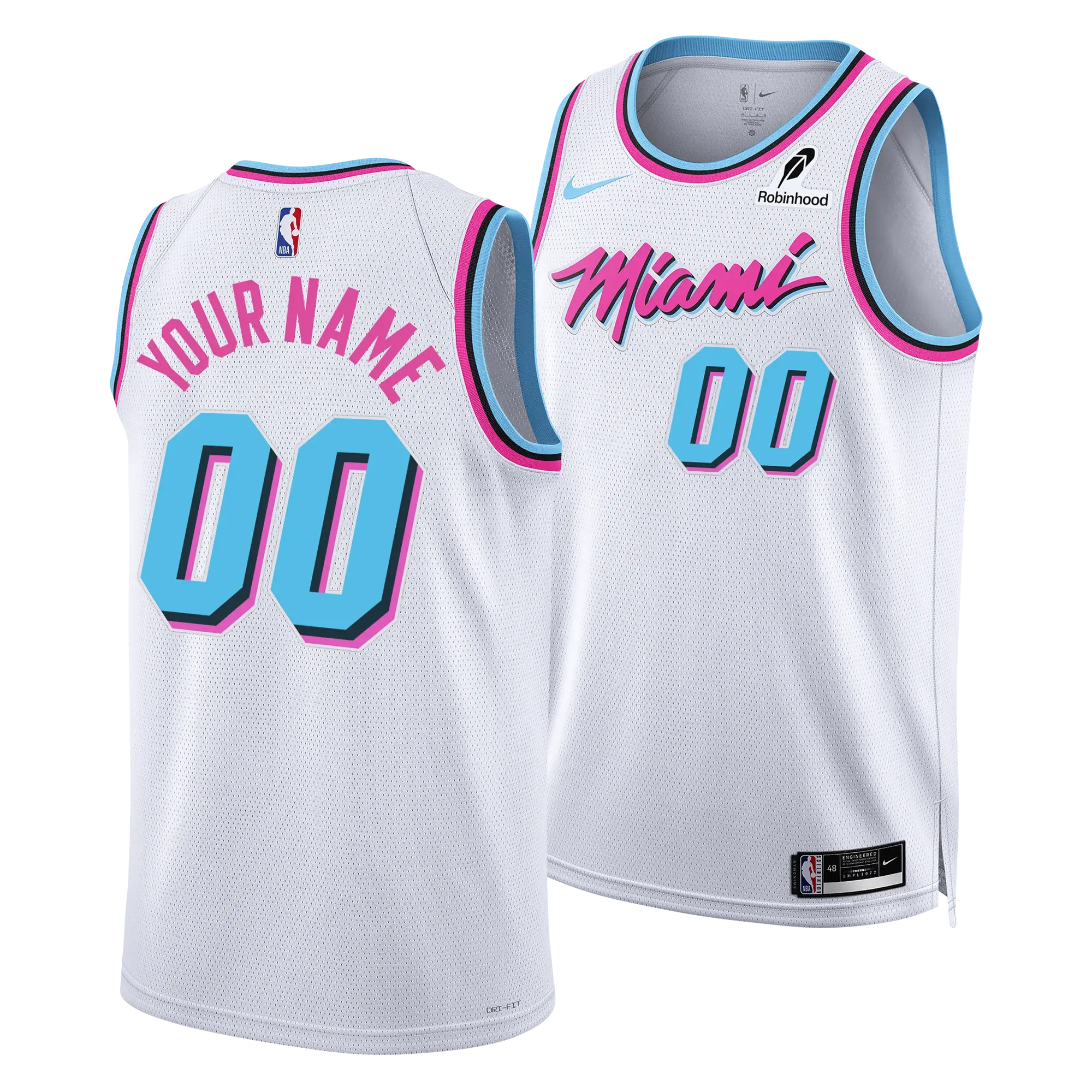 Personalized Miami HEAT Custom Vice Jersey Stitched 1 Personalized Nike Original Vice Swingman Jersey