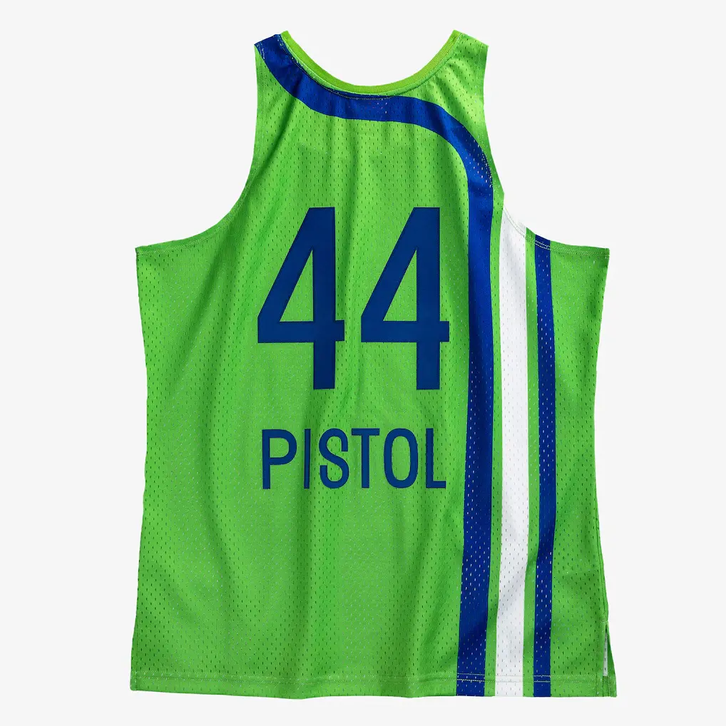 Pete Maravich Atlanta Hawks 1970-71 Green Swingman Player Jersey b Pete Maravich Atlanta Hawks 1970-71 Green Swingman Player Jersey b