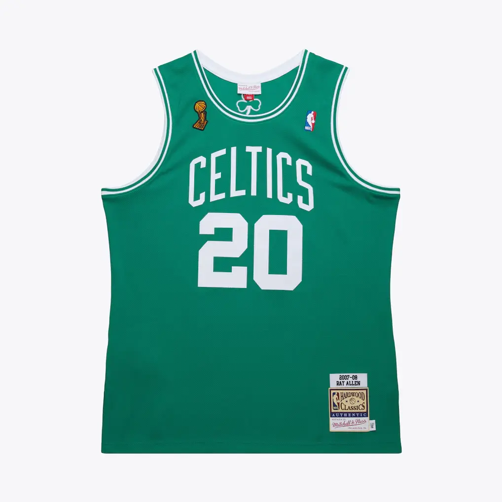 Ray Allen Celtics 2007-08 Kelly Green Jersey Stitched 1 Ray Allen Boston Celtics 2007-08 Kelly Green Authentic Jersey