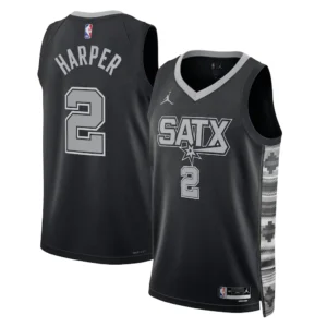 San Antonio Spurs Dylan Harper Nike Black Statement 2025 Swingman Jersey