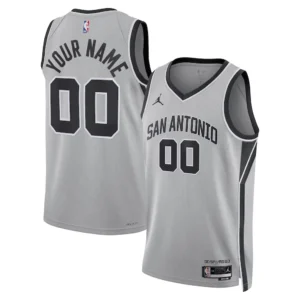 San Antonio Spurs Jordan Brand Silver Swingman Custom Jersey