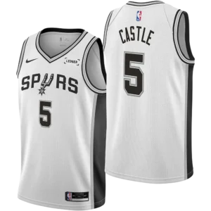 San Antonio Spurs Men's Nike Association Edition Swingman Stephon Castle Jersey