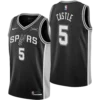 San Antonio Spurs Men's Nike Icon Edition Swingman Stephon Castle Jersey