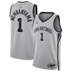 San Antonio Spurs Victor Wembanyama Jordan Brand Silver Swingman Jersey
