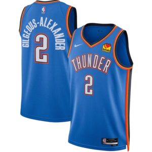 Shai Gilgeous-Alexander #2 Thunder Blue Jersey Stitched – Icon Edition