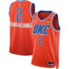 Shai Gilgeous-Alexander #2 Thunder Orange Jersey Stitched