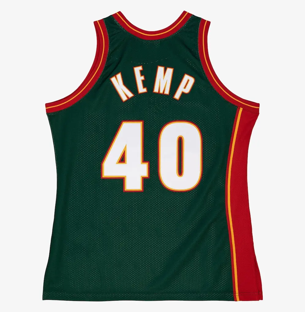 Shawn Kemp Green Seattle SuperSonics 1995-96 Authentic Jersey b Shawn Kemp Green Seattle SuperSonics 1995-96 Authentic Jersey b