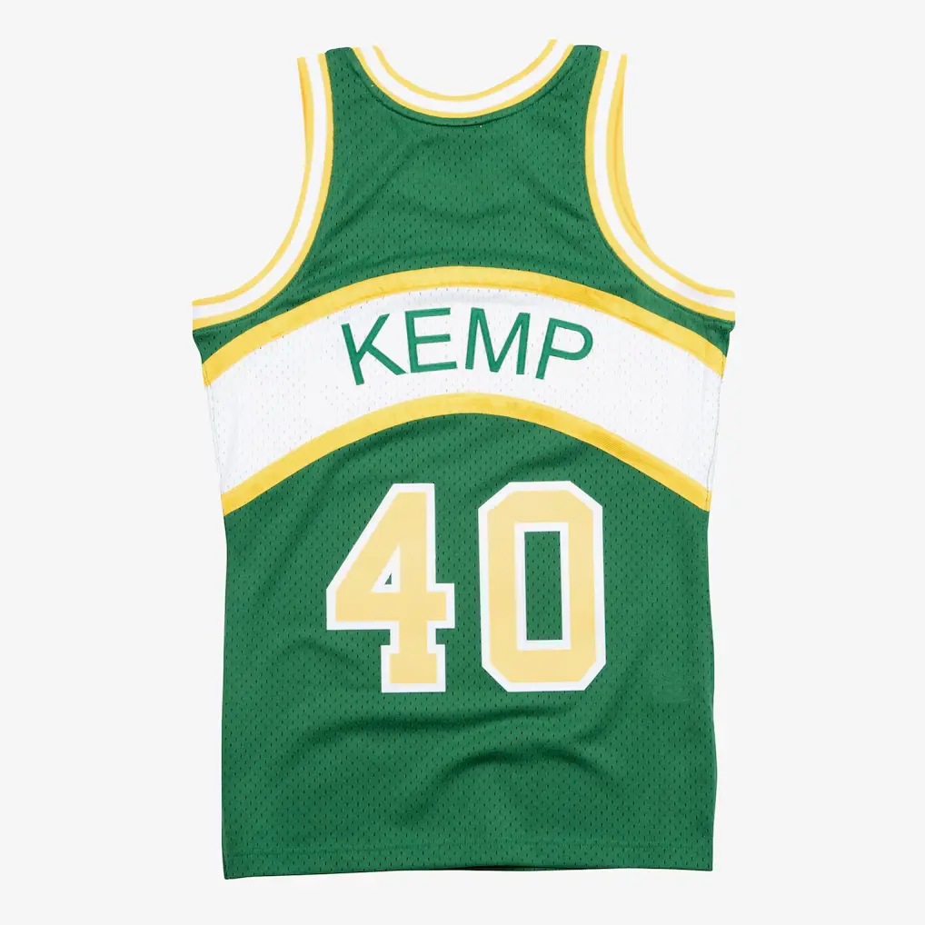 Shawn Kemp Seattle SuperSonics 1994-95 Green Swingman Player Jersey b Shawn Kemp Seattle SuperSonics 1994-95 Green Swingman Player Jersey b