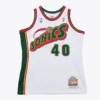 Shawn Kemp Seattle SuperSonics 1995-96 White Authentic Jersey
