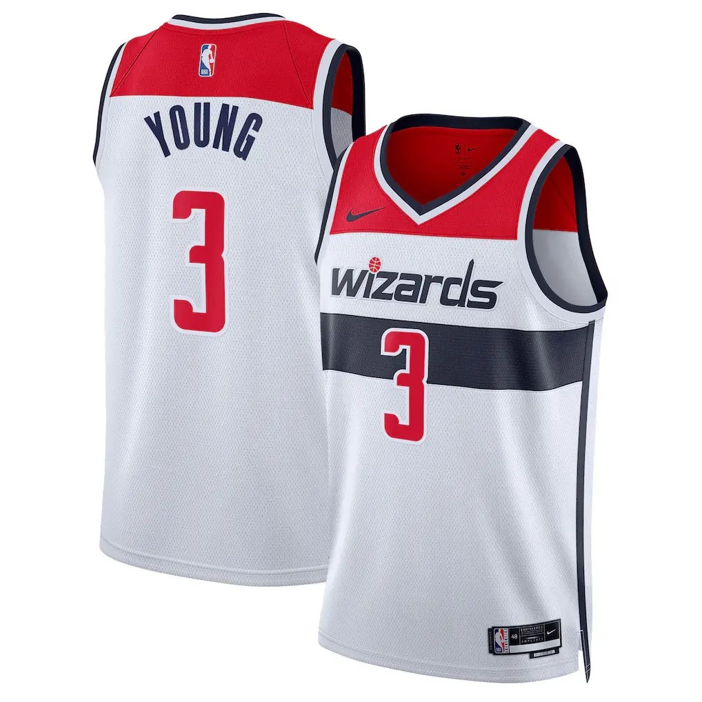 Wizards Trae Young White Jersey Stitched 1 Washington Wizards Trae Young Nike White Swingman Jersey