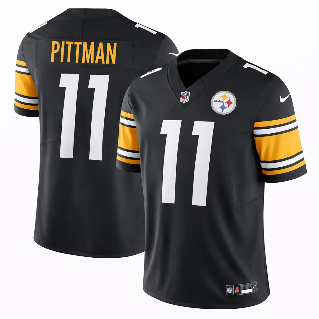 Steelers 2026 Michael Pittman Jr. Black Jersey Stitched 1 ittsburgh Steelers Michael Pittman Jr. Black Jersey