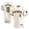 Brewers Jackson Chourio Cream Home Jersey Stitched