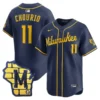 Brewers Jackson Chourio Navy Alternate 2 Limited Jersey Stitched