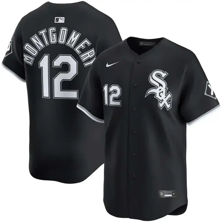 Colson Montgomery White Sox Alternate Black Limited Jersey Stitched 1 Colson Montgomery White Sox Alternate Black Limited Jersey Stitched