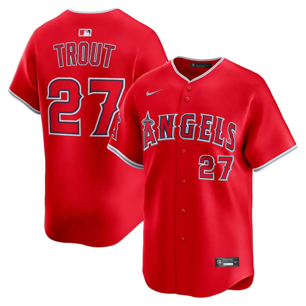 Los Angeles Angels Mike Trout Red Alternate Limited Jersey Stitched 1 Los Angeles Angels Mike Trout Nike Red Alternate Limited Player Jersey