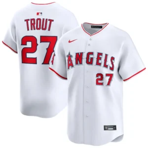 Los Angeles Angels Mike Trout Nike White Home Limited Player Jersey
