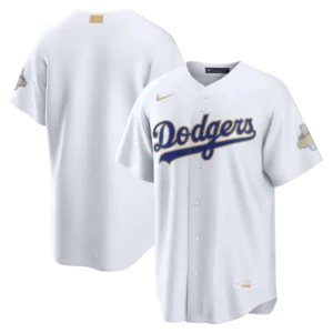 Los Angeles Dodgers Nike White 2026 Gold Collection Stadium Jersey