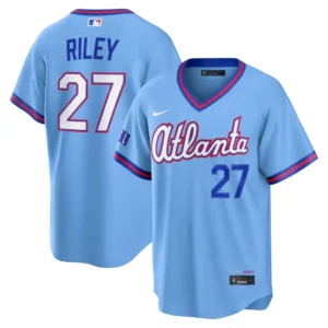 Men's Atlanta Braves Austin Riley Nike Powder Blue 2026 City Connect Stadium Jersey