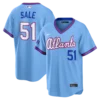 Men's Atlanta Braves Chris Sale Nike Powder Blue 2026 City Connect Stadium Jersey