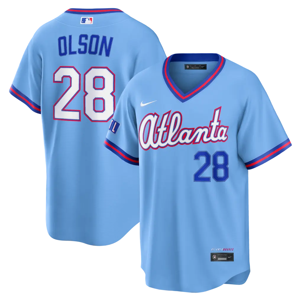 Atlanta Braves Matt Olson Powder Blue 2026 City Connect Jersey Stitched 1 Men's Atlanta Braves Matt Olson Nike Powder Blue 2026 City Connect Stadium Jersey