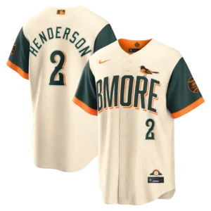 Men's Baltimore Orioles Gunnar Henderson Nike Natural 2026 City Connect Stadium Jersey