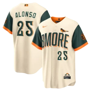 Men's Baltimore Orioles Pete Alonso Nike Natural 2026 City Connect Stadium Jersey