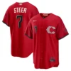 Men's Cincinnati Reds Spencer Steer Nike Red 2026 City Connect Stadium Jersey