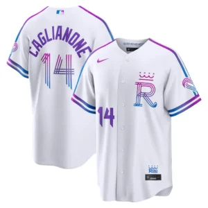 Men's Kansas City Royals Jac Caglianone Nike White 2026 City Connect Stadium Jersey