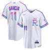 Men's Kansas City Royals Maikel Garcia Nike White 2026 City Connect Stadium Jersey