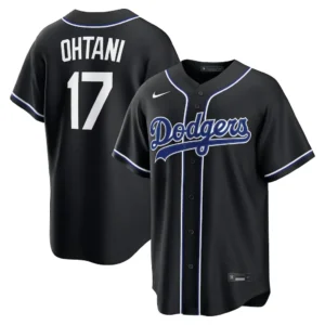 Men's Los Angeles Dodgers Shohei Ohtani Fashion Black Out Jersey