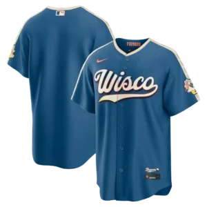 Men's Milwaukee Brewers Nike Mineral Blue 2026 City Connect Stadium Jersey