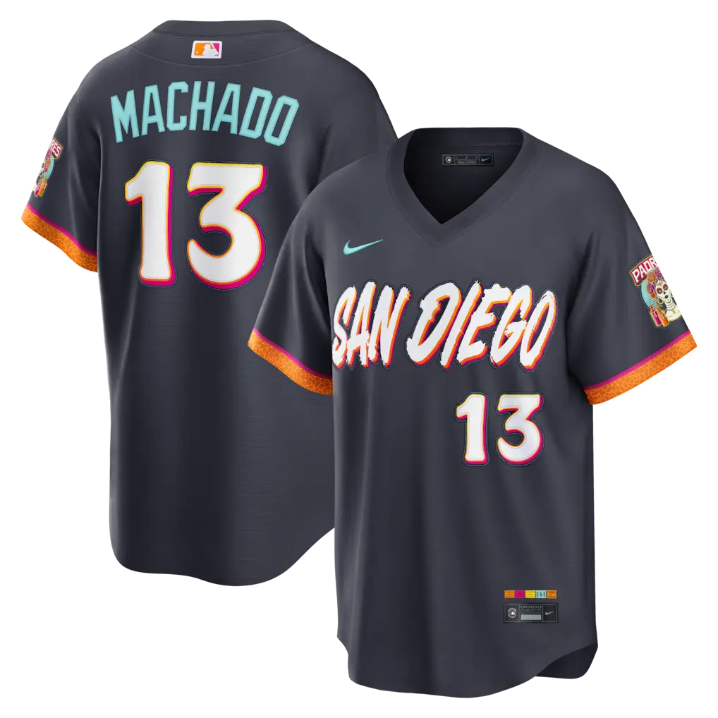 San Diego Padres Manny Machado Obsidian 2026 City Connect Jersey Stitched 1 Men's San Diego Padres Manny Machado Nike Obsidian 2026 City Connect Stadium Jersey