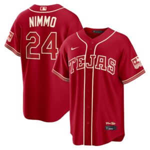 Texas Rangers Brandon Nimmo Red 2026 City Connect Jersey Stitched