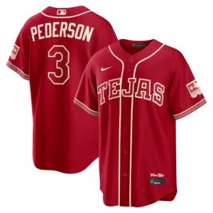 Men's Texas Rangers Joc Pederson Nike Red 2026 City Connect Stadium Jersey