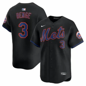 New York Mets Carson Benge Black Alternate Jersey