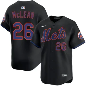 Nolan McLean New York Mets Alternate Black Limited Jersey
