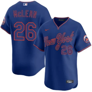 Nolan McLean New York Mets Alternate Royal Pullover Limited Jersey