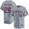 Nolan McLean New York Mets Road Gray Limited Jersey