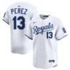 Royals Salvador Perez White Home Jersey Stitched