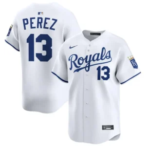 Royals Salvador Perez White Home Jersey Stitched