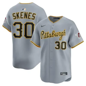 Pittsburgh Pirates Paul Skenes Nike Gray Road Limited Player Jersey