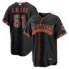 San Francisco Giants Jung Hoo Lee Nike Black Alternate Stadium Jersey