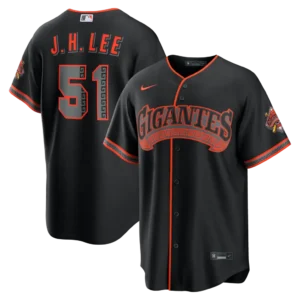 San Francisco Giants Jung Hoo Lee Nike Black Alternate Stadium Jersey