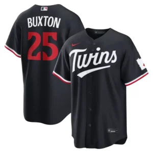 Twins Byron Buxton Navy Alternate Jersey Stitched