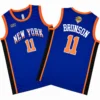 Jalen Brunson Knicks 2026 Finals Patch Royal City Edition Sewn Down Jersey
