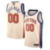 New York Knicks Custom 2026 Finals Patch Cream City Edition Sewn Down Jersey