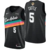 San Antonio Spurs #5 Stephon Castle 2026 Finals Patch City Jersey - Stitched Edition